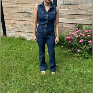 Younique vintage denim jumpsuit